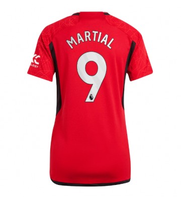 Manchester United Anthony Martial #9 Primera Equipación Mujer 2023-24 Manga Corta